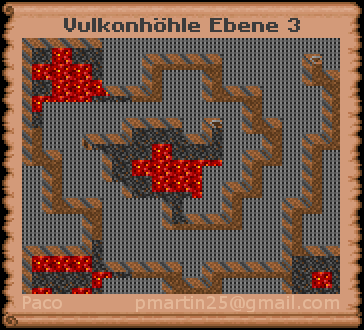 Thumbnail for a map of Volcan Cave 3 (In-Game Map) for the PC game Might And Magic: Clouds Of Xeen.