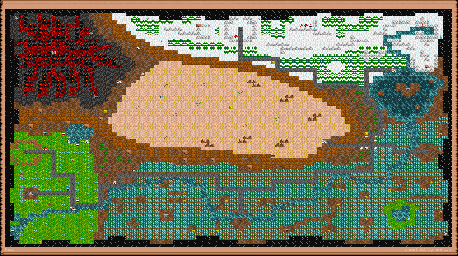 Thumbnail for a map of World (In-Game Map) for the PC game Might And Magic: Darkside Of Xeen.