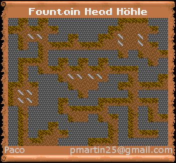 Thumbnail for a map of Fountain Head Cavern (In-Game Map) for the PC game Might And Magic III: Isles Of Terra.