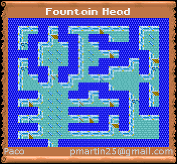 Thumbnail for a map of Fountain Head (In-Game Map) for the PC game Might And Magic III: Isles Of Terra.