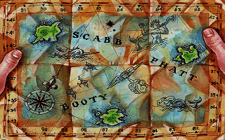 Thumbnail for a map of Tri-Island Area (In-Game Map) for the PC game Monkey Island 2: LeChuck's Revenge.