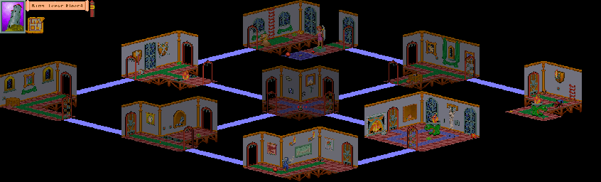 Thumbnail for a map of Rimm Tower Floor 4 for the PC game Mystic Towers.