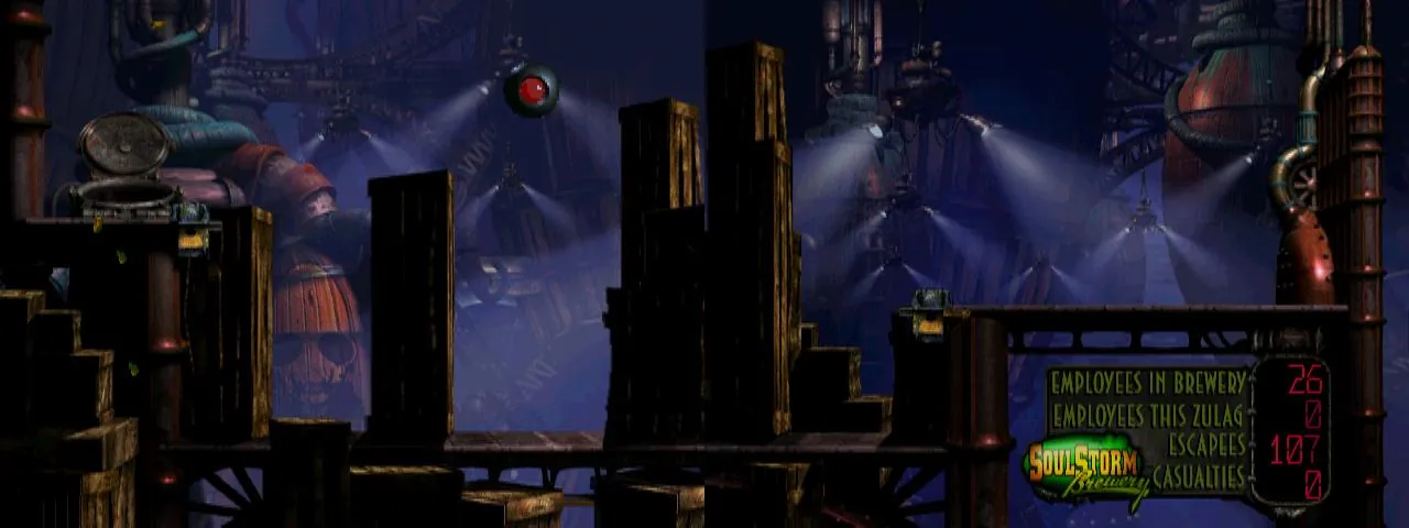Thumbnail for a map of Feeco Depot Entrance Secret Area (Soulstorm Brewery) - FDP01C 09-10 for the PC game Oddworld: Abe's Exoddus.