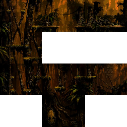 Thumbnail for a map of Necrum Entrance - NEP02C 01-07; 11 for the PC game Oddworld: Abe's Exoddus.