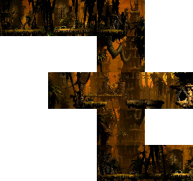 Thumbnail for a map of Necrum Vaults Exterior - NEP05C 01-10 for the PC game Oddworld: Abe's Exoddus.