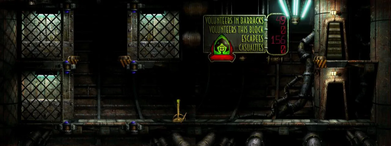Thumbnail for a map of Slig Barracks Exit - BAP16C 01-02 for the PC game Oddworld: Abe's Exoddus.