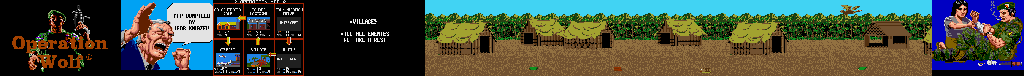 Thumbnail for a map of Mission 3: Village for the PC game Operation Wolf.