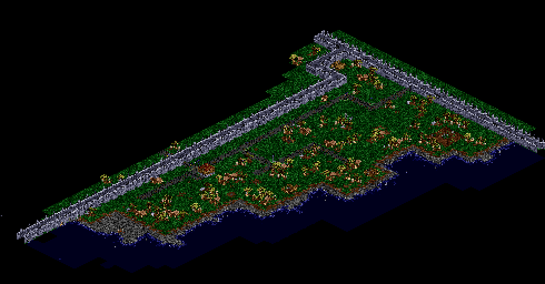 Thumbnail for a map of 05: East Road for the PC game Pagan: Ultima VIII.
