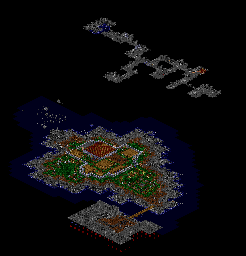 Thumbnail for a map of 37: Argentrock Isle for the PC game Pagan: Ultima VIII.