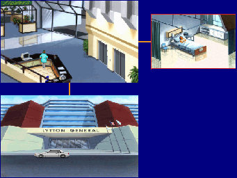 Thumbnail for a map of Hospital for the PC game Police Quest III: The Kindred.