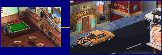 Thumbnail for a map of Old Nugget for the PC game Police Quest III: The Kindred.