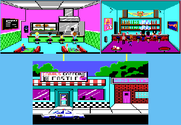 Thumbnail for a map of 6-7th Oak Street for the PC game Police Quest: In Pursuit Of The Death Angel.