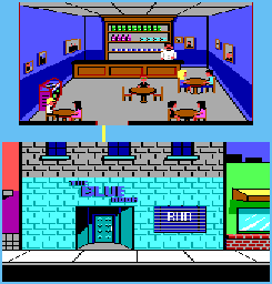 Thumbnail for a map of The Blue Room for the PC game Police Quest: In Pursuit Of The Death Angel.