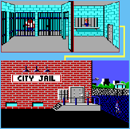 Thumbnail for a map of County Jail for the PC game Police Quest: In Pursuit Of The Death Angel.