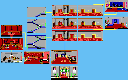 Thumbnail for a map of Hotel Delphoria for the PC game Police Quest: In Pursuit Of The Death Angel.