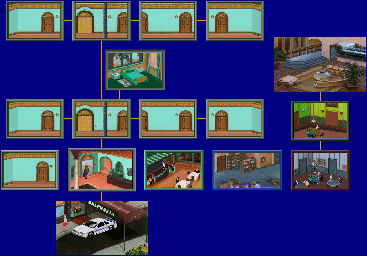 Thumbnail for a map of Hotel Delphoria for the PC game Police Quest: In Pursuit Of The Death Angel - VGA.