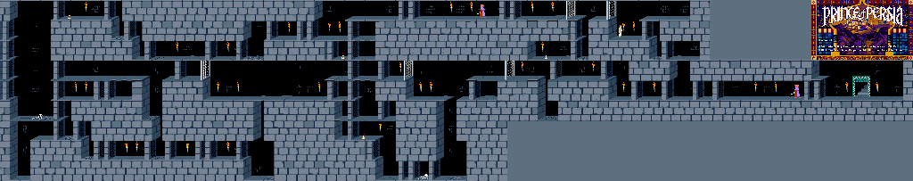 Thumbnail for a map of Level 01 for the PC game Prince Of Persia.