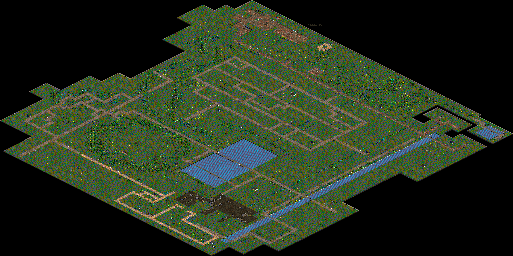 Thumbnail for a map of Level 2: The Park (Isometric) for the PC game Quarantine.