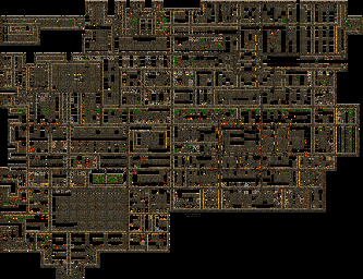 Thumbnail for a map of Level 4: The Projects (Overhead) for the PC game Quarantine.