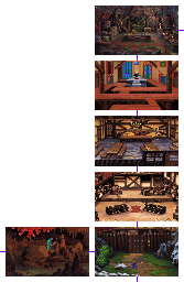 Thumbnail for a map of Brigand Fortress for the PC game Quest For Glory I: So You Want To Be A Hero.