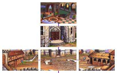 Thumbnail for a map of Spielberg Castle for the PC game Quest For Glory I: So You Want To Be A Hero.
