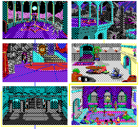 Thumbnail for a map of Emir's Palace for the PC game Quest For Glory II: Trial By Fire.