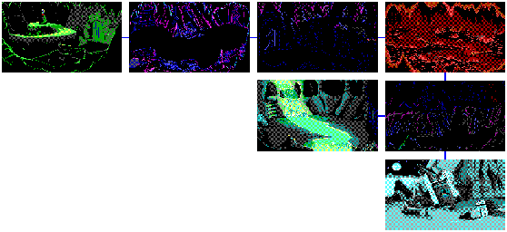 Thumbnail for a map of Forbidden City for the PC game Quest For Glory II: Trial By Fire.