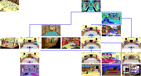 Thumbnail for a map of Town Of Shapeir for the PC game Quest For Glory II: Trial By Fire.
