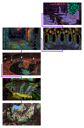 Thumbnail for a map of The Lost City for the PC game Quest For Glory III: Wages Of War.