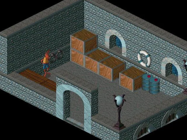 Thumbnail for a map of Citadel Island Harbour - Ferry Building for the PC game Relentless: Twinsen's Adventure.