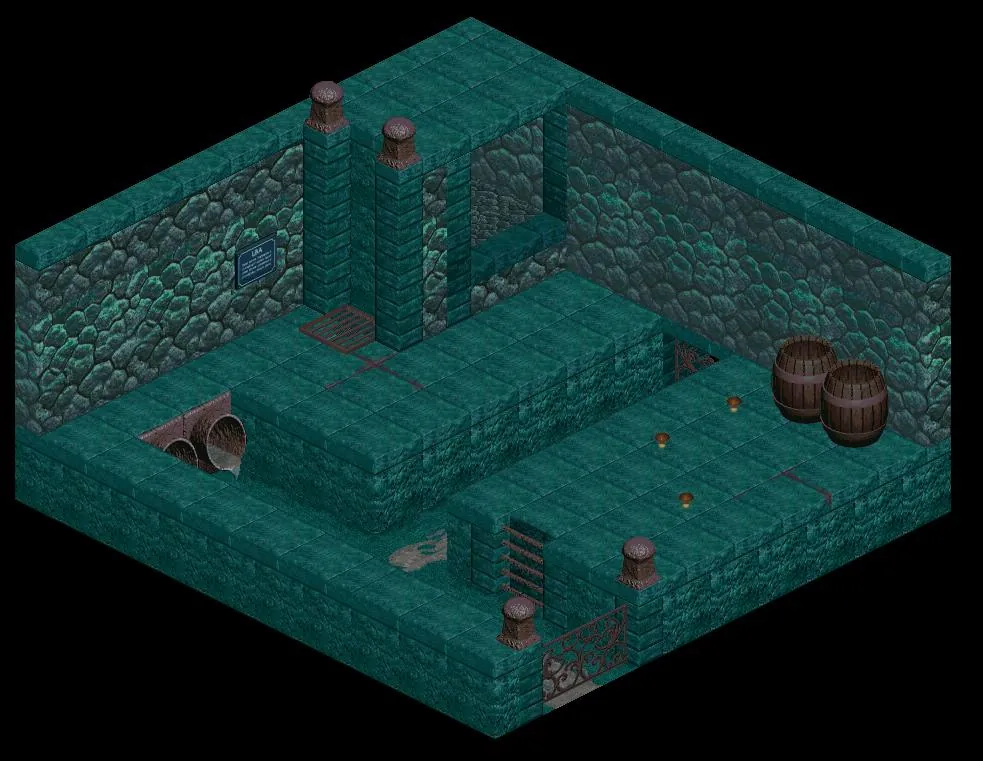 Thumbnail for a map of Citadel Island Sewers - 1 for the PC game Relentless: Twinsen's Adventure.