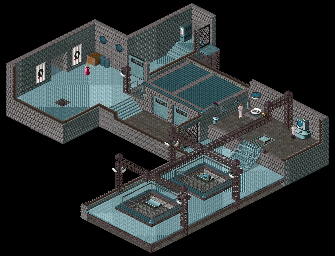 Thumbnail for a map of Fortress Island Fortress - Inside - Prison for the PC game Relentless: Twinsen's Adventure.