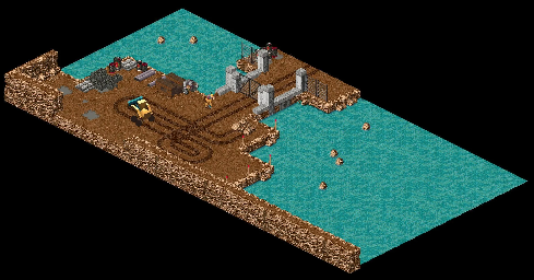Thumbnail for a map of Polar Island Construction Site - 1 for the PC game Relentless: Twinsen's Adventure.