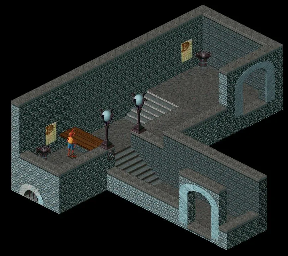 Thumbnail for a map of Principal Island Harbour - Ferry Building for the PC game Relentless: Twinsen's Adventure.