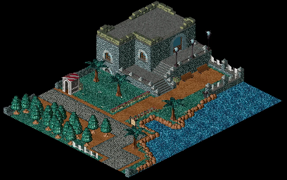 Thumbnail for a map of Principal Island Library - Outside for the PC game Relentless: Twinsen's Adventure.