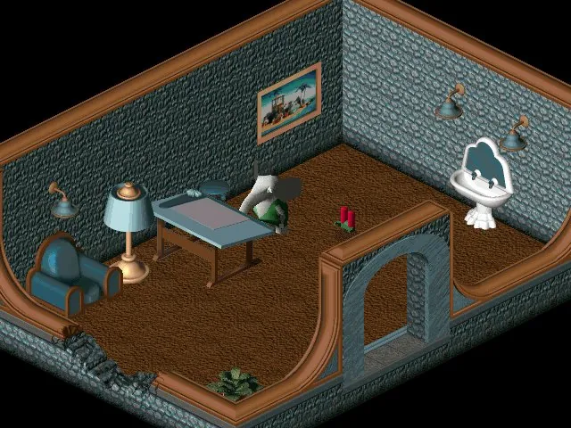 Thumbnail for a map of Proxima Island Proxim-City - Baldino's House for the PC game Relentless: Twinsen's Adventure.