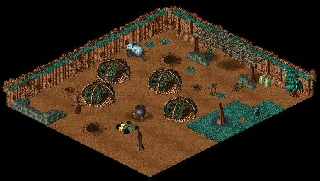 Thumbnail for a map of Rebellion Island Camp for the PC game Relentless: Twinsen's Adventure.