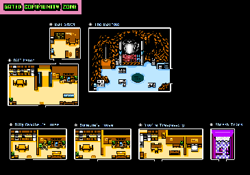 Thumbnail for a map of Gated Community Zone Interiors for the PC game Retro City Rampage DX.