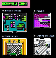 Thumbnail for a map of Granville Zone Interiors for the PC game Retro City Rampage DX.