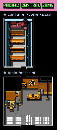 Thumbnail for a map of Pacific Central Zone Interiors for the PC game Retro City Rampage DX.