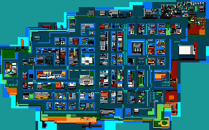 Thumbnail for a map of Proto City for the PC game Retro City Rampage DX.