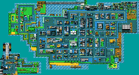 Thumbnail for a map of Theftropolis City (Unmarked) for the PC game Retro City Rampage DX.