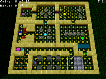 Thumbnail for a map of Classic Temple Of Fire: Boulder Panic for the PC game Return Of The Phantom.