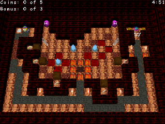 Thumbnail for a map of Deluxe Under The Foggy Mountains: Crystal Cave for the PC game Return Of The Phantom.