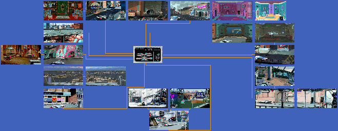 Thumbnail for a map of Machopolis (Unmarked) for the PC game Rex Nebular And The Cosmic Gender-Bender.
