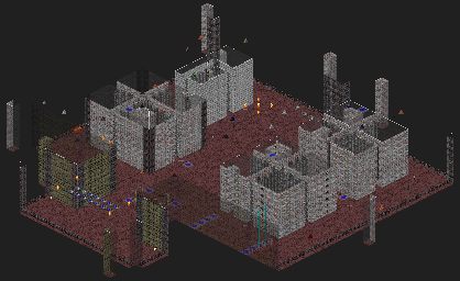 Thumbnail for a map of Comm-bat 01: The Corpseyard for the PC game Rise Of The Triad.