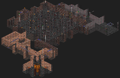 Thumbnail for a map of Comm-bat 04: The Labyrinth for the PC game Rise Of The Triad.