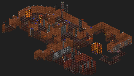 Thumbnail for a map of Dark War Episode 2: Monastery - E2A3: The Room for the PC game Rise Of The Triad.