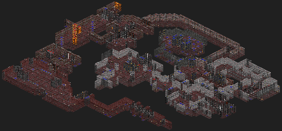 Thumbnail for a map of The Hunt Begins E1A3: The Fourth Door for the PC game Rise Of The Triad.