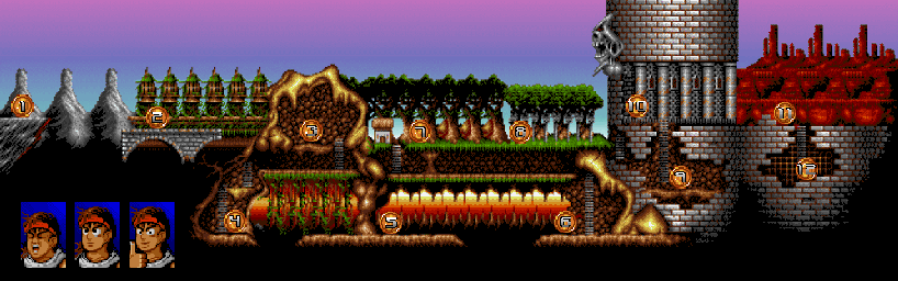 Thumbnail for a map of In-Game Map for the PC game Risky Woods.